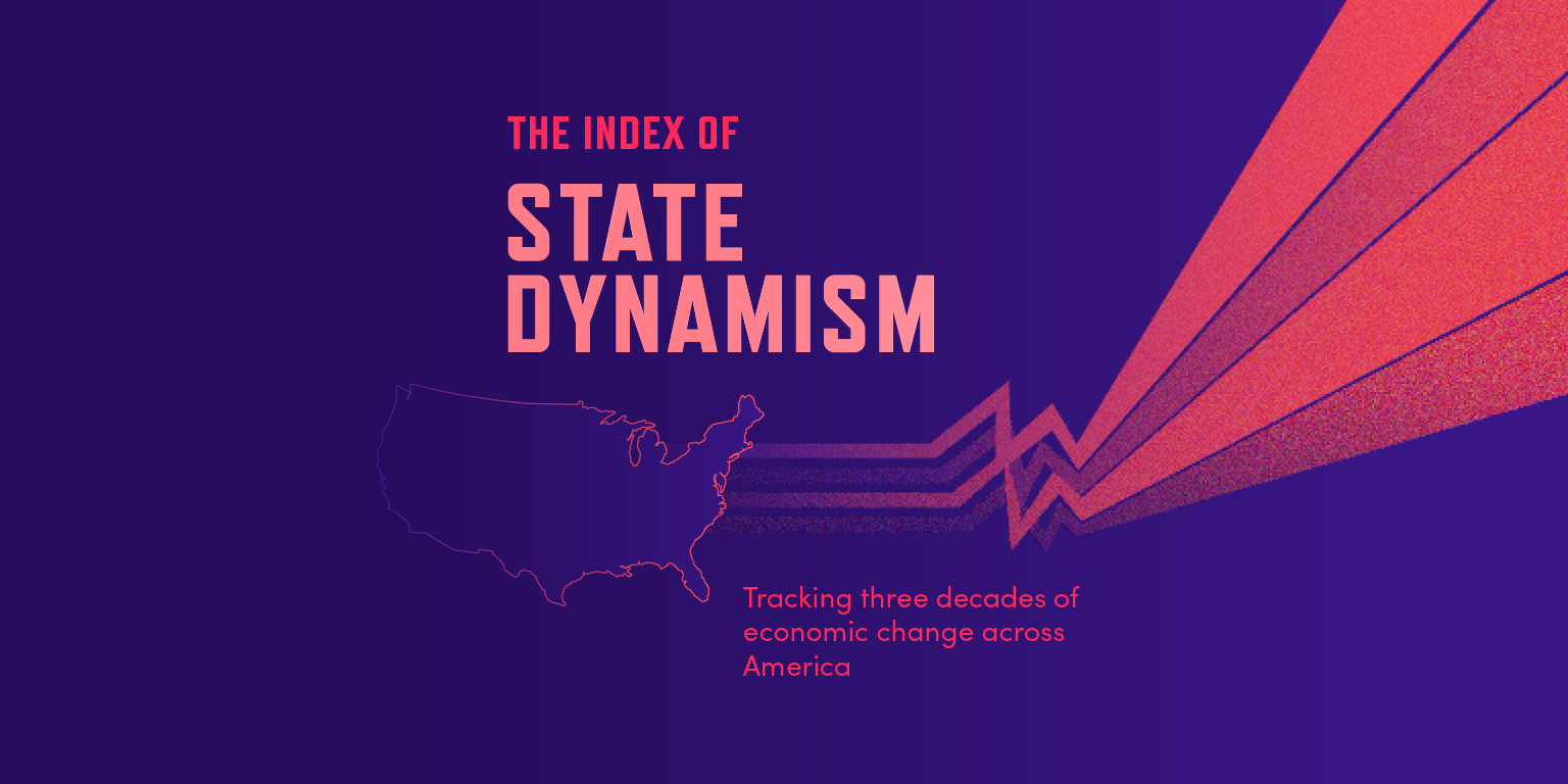 Banner. The Index for State Dynamism, visualizing three decades of economic change across America